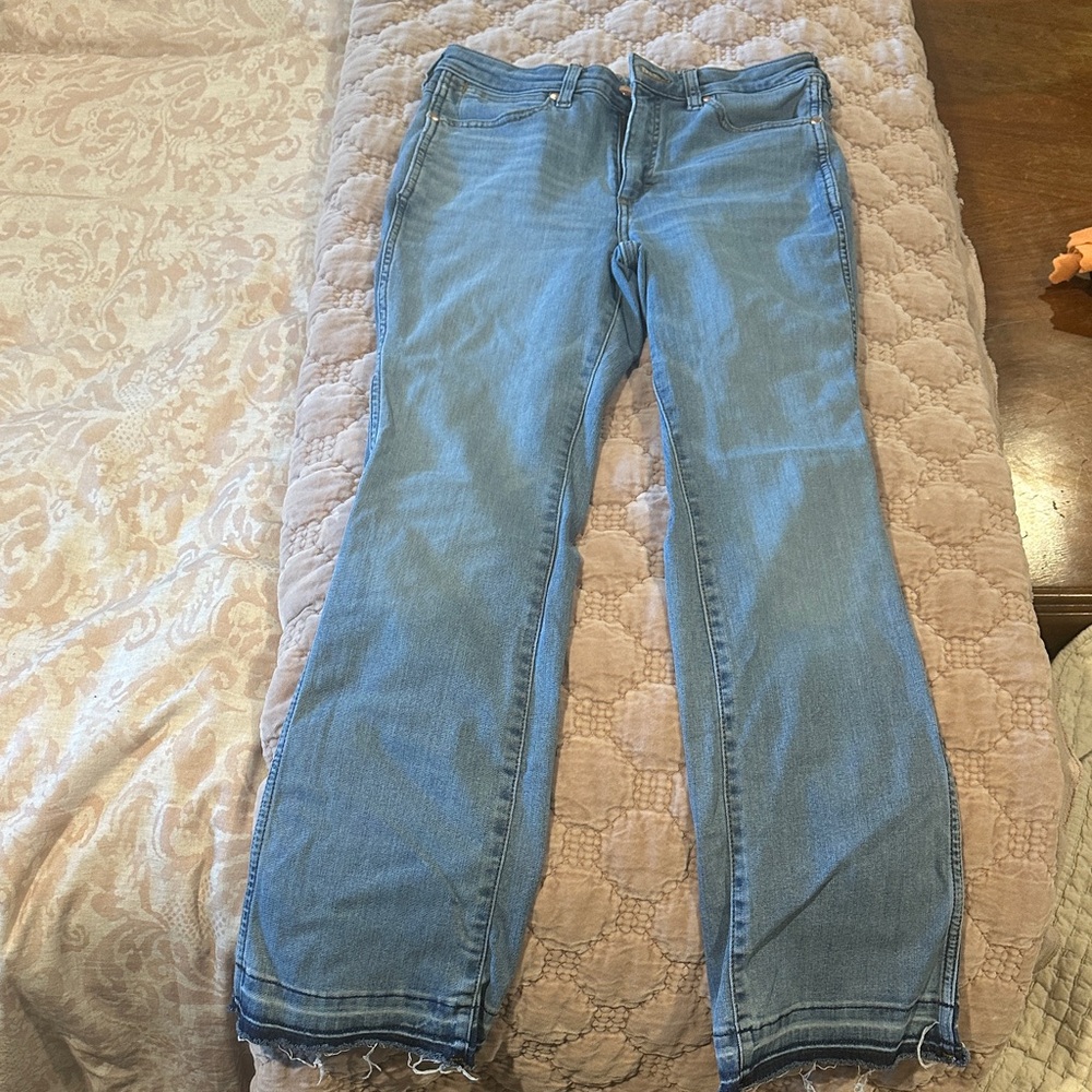 Women's Light Blue Straight Leg Jeans